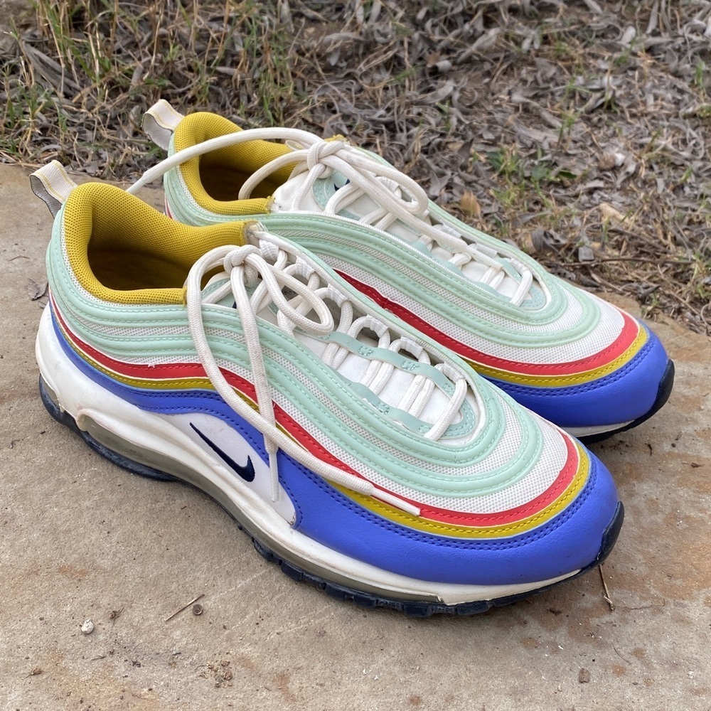 Nike Air Max 97 Summit white sapphire rainbow DH5724-100 size 9.5 2021